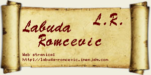 Labuda Romčević vizit kartica